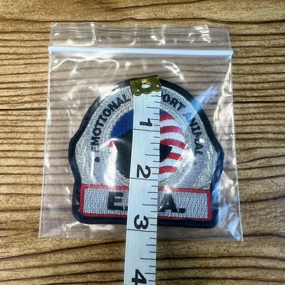 ESA - Emotional Support Animal Metallic Vest Patch 3" x 3" Dog Cat - Picture 3 of 7